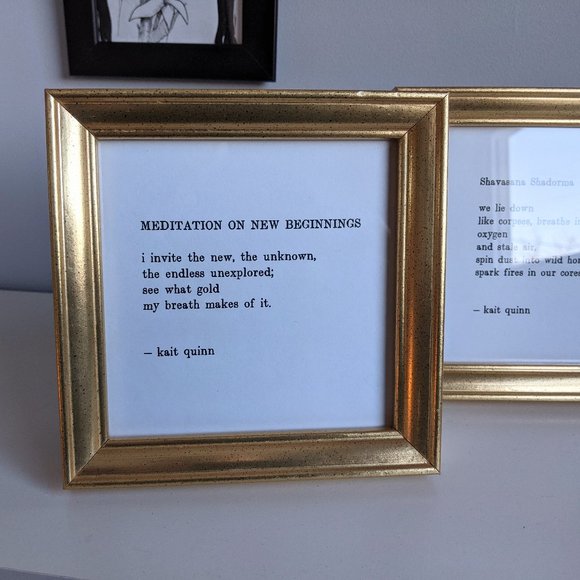 Meditation Poem in Gold Frame - Picture 4 of 5